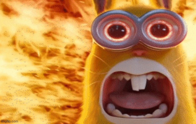there are MULTIPLE DARK FOUNTAINS | image tagged in minion rabbit screaming | made w/ Imgflip meme maker
