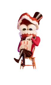 Caine eating popcorn Blank Meme Template