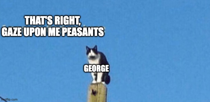 GEORGE THAT'S RIGHT, GAZE UPON ME PEASANTS | made w/ Imgflip meme maker