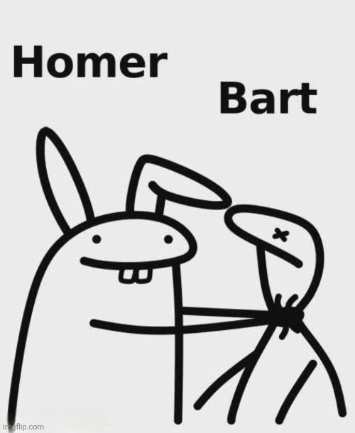 "Y U LITTLE..." | image tagged in homer simpson,bart simpson,the simpsons,fox,memes,choke | made w/ Imgflip meme maker