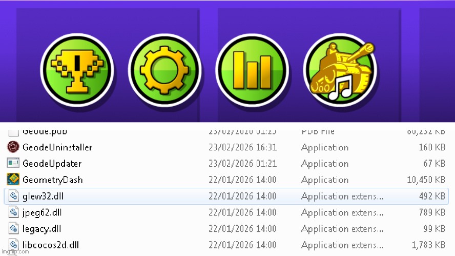 geode icon wont appear help | made w/ Imgflip meme maker