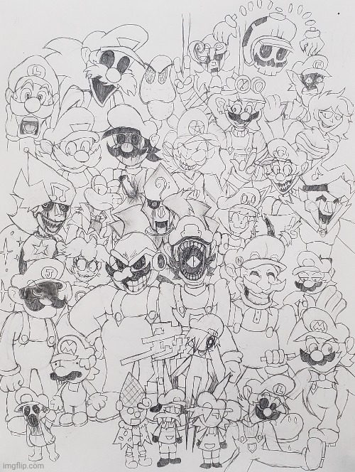 Thank you, Misfire. (MAR10 Day 2026) | image tagged in horrorbrew,mario mix,tribute,drawing | made w/ Imgflip meme maker