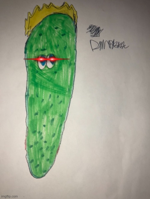 Dill Pickle Laser Eyes | image tagged in dilly pickle,dill pickle,dillpickles12,laser eyes | made w/ Imgflip meme maker