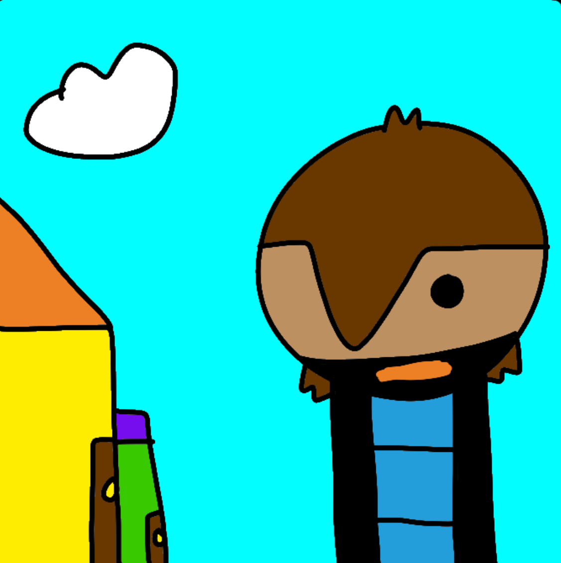 Evan Standing Outside Blank Meme Template