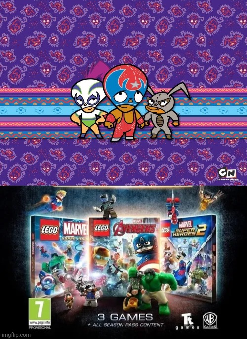 ¡Mucha Lucha! Characters In LEGO Marvel Games Mod Blank Meme Template