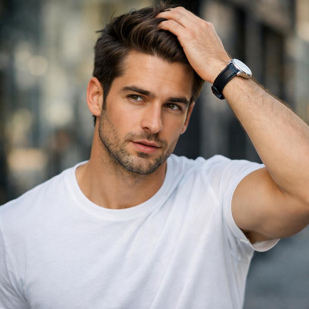 guy fixing hair Blank Meme Template