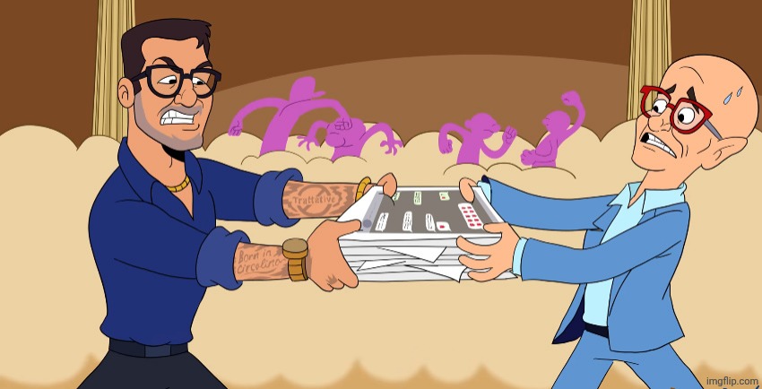 Fabrizio Corona vs Alfonso Signorini | image tagged in fabrizio corona vs alfonso signorini | made w/ Imgflip meme maker