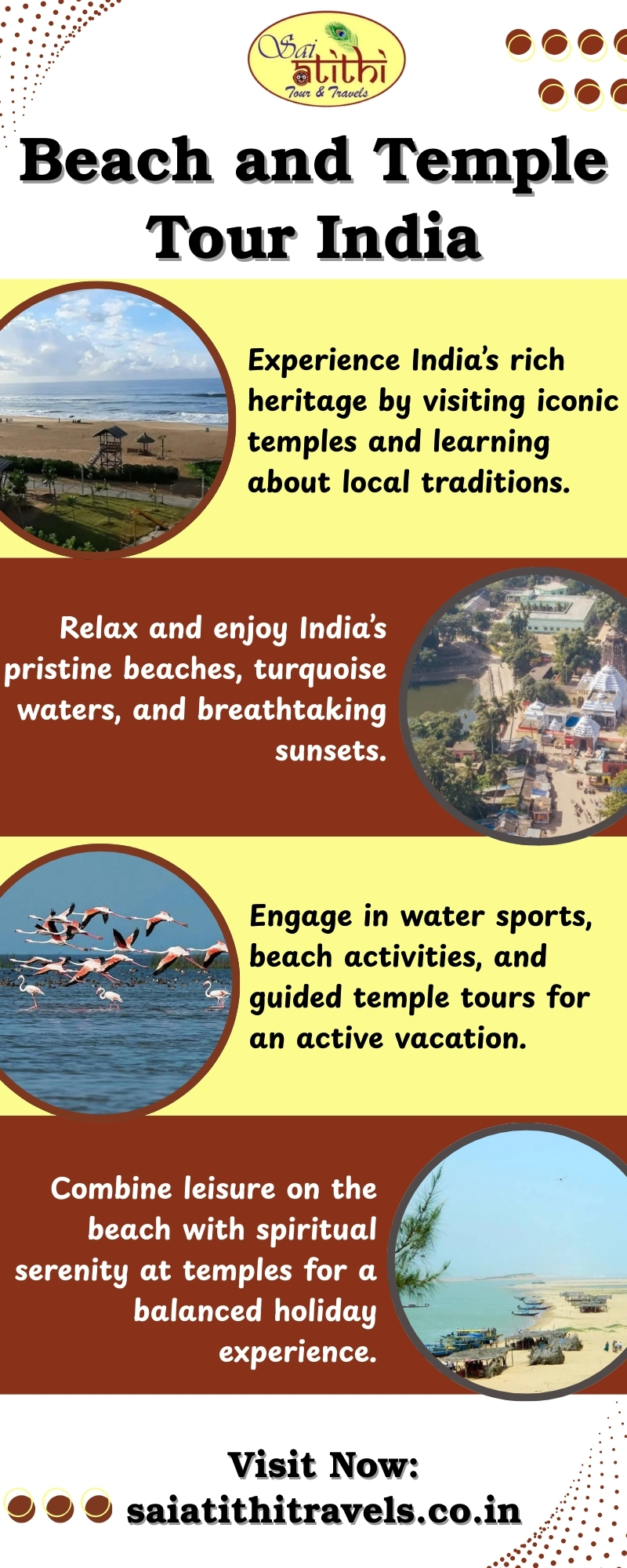 Beach and temple tour India Blank Meme Template