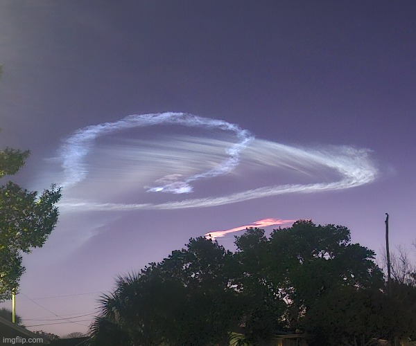 Space X rocket residuals | image tagged in spacex,rocket,florida,morning,sunrise | made w/ Imgflip meme maker