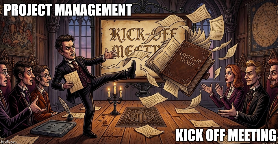 kick off meeting | PROJECT MANAGEMENT; KICK OFF MEETING | image tagged in project management kick off meeting,project manager,project management | made w/ Imgflip meme maker