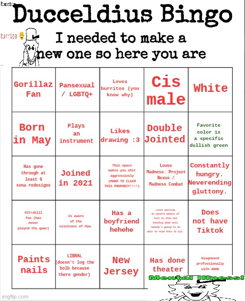High Quality Ducceldius Bingo Blank Meme Template