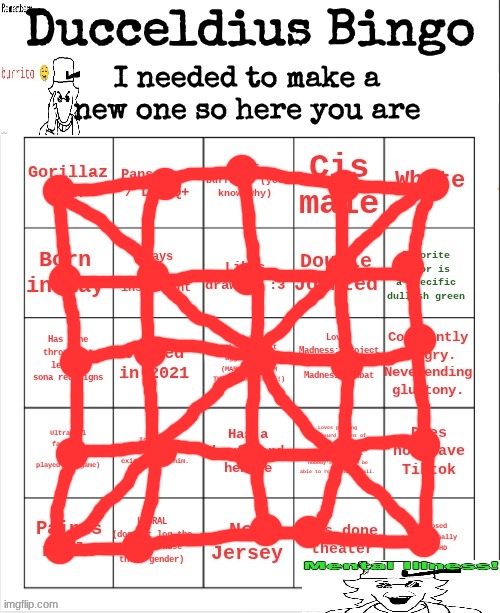 Ducceldius Bingo | image tagged in ducceldius bingo | made w/ Imgflip meme maker