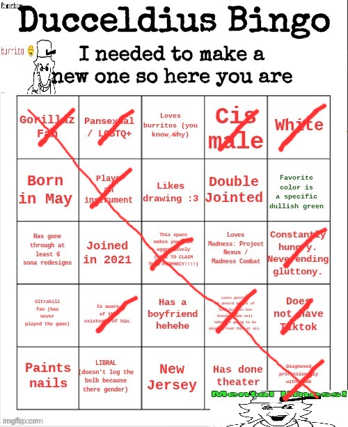 what do i win now | image tagged in ducceldius bingo | made w/ Imgflip meme maker