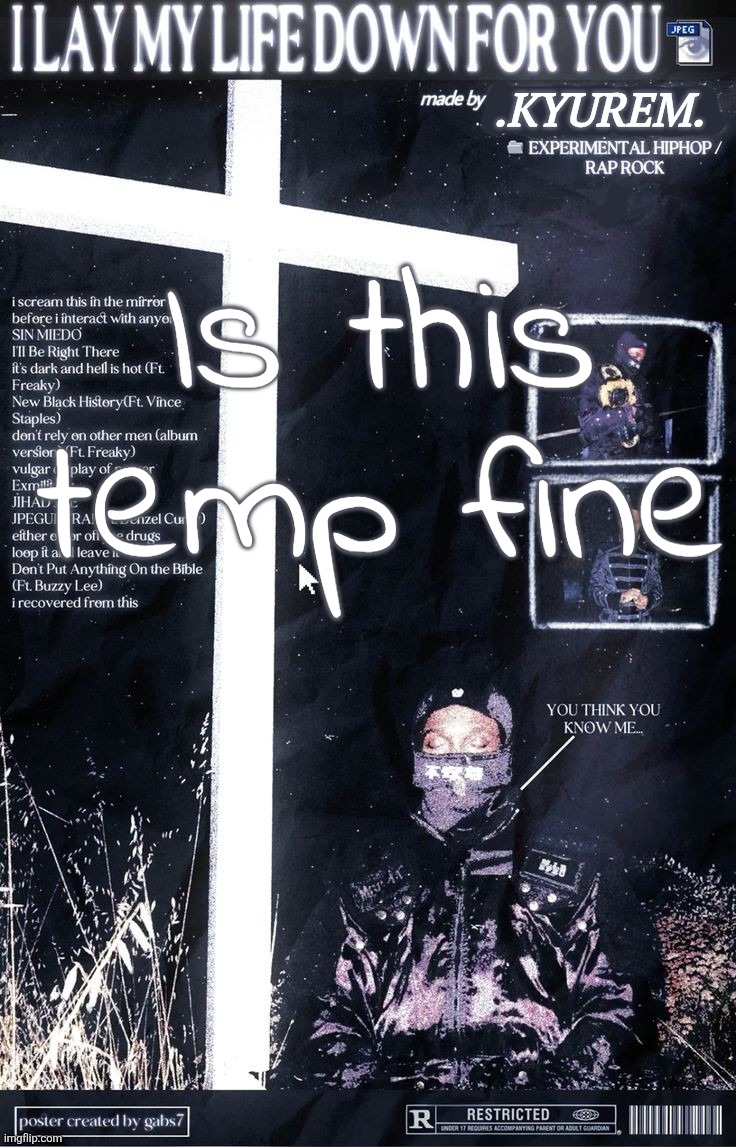 I wanna use the textbox thing but I don't how | Is this temp fine | image tagged in kyurem jpegmafia temp | made w/ Imgflip meme maker