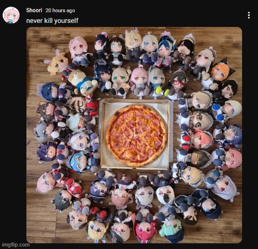 I posted this bc it's got many students :3 | image tagged in never kill yourself,blue archive | made w/ Imgflip meme maker