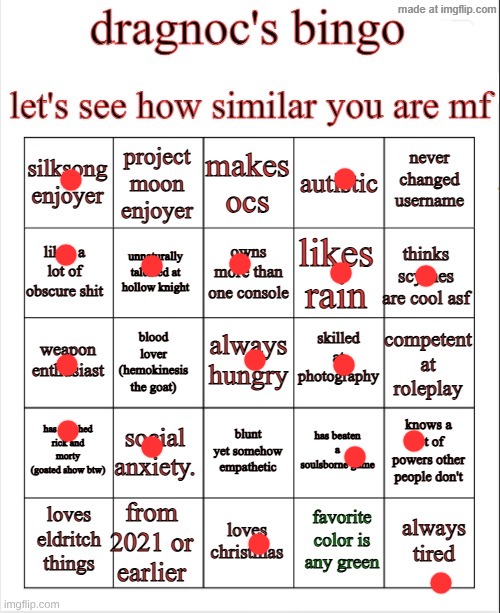 dragnoc's bingoV2 | image tagged in dragnoc's bingov2 | made w/ Imgflip meme maker