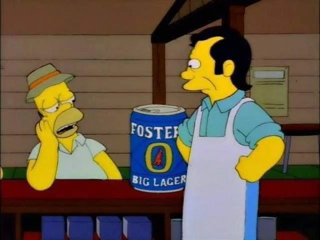 Homer Fosters Beer Blank Meme Template