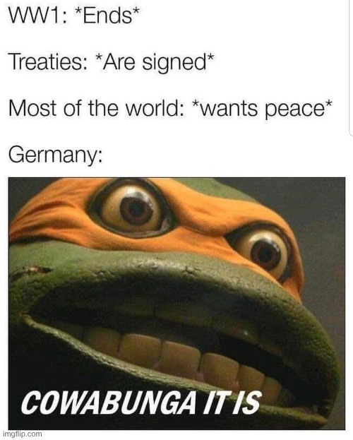 image title | image tagged in cowabunga it is,ww1,ww2,teenage mutant ninja turtles | made w/ Imgflip meme maker