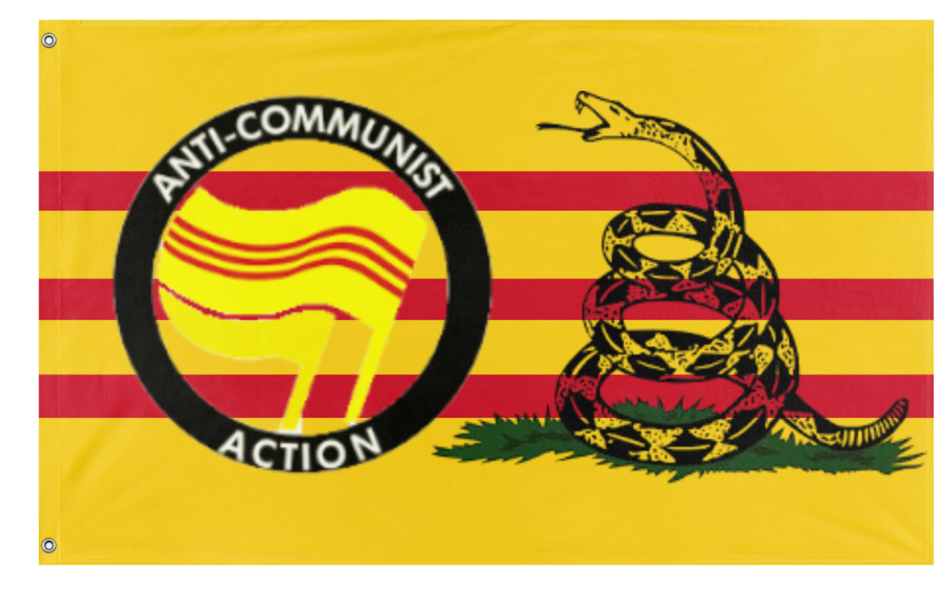 Vietnam anti-communist action gadsen flag Blank Meme Template