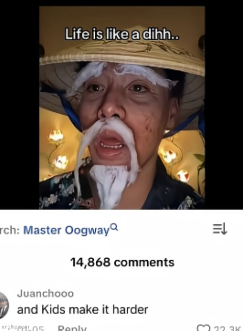 wait kids do what? | image tagged in master oogway,funny | made w/ Imgflip meme maker