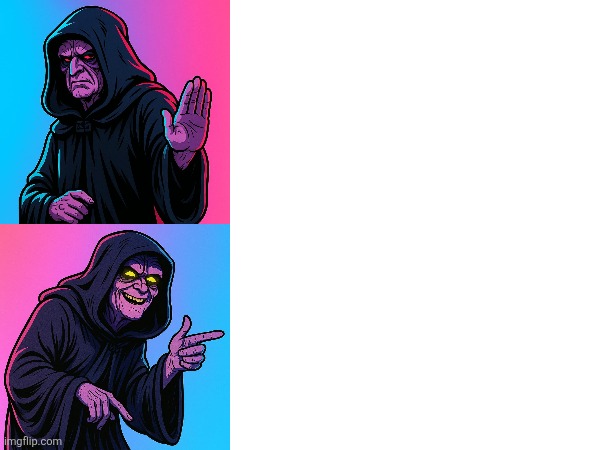 Robed space emperor hotline bling Blank Meme Template