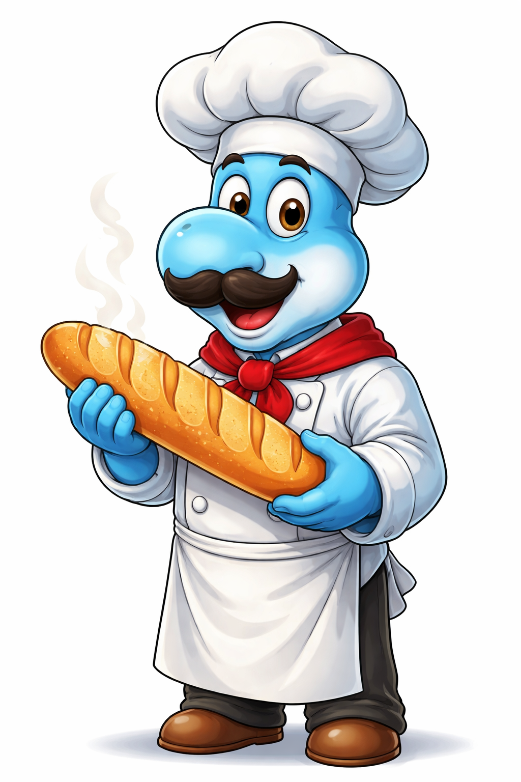 Light blue yoshi chef Blank Meme Template