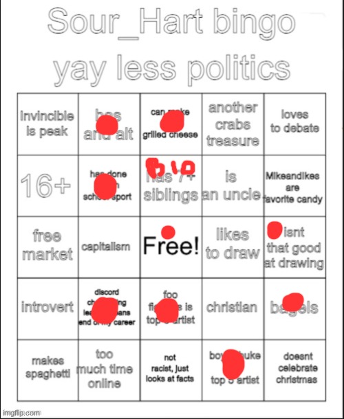 Sour_Hart bingo 2 | image tagged in sour_hart bingo 2 | made w/ Imgflip meme maker