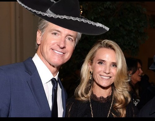 Greasy Gavin Newsom & sleazy wife Blank Meme Template
