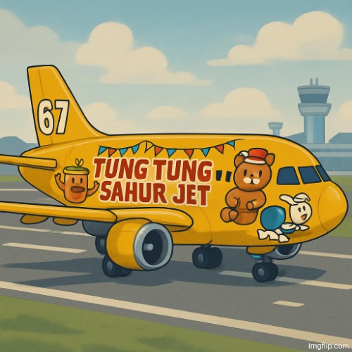 everybody get on da plane | image tagged in mustard tung tung tung sahur jet 2 holiday 67 | made w/ Imgflip meme maker