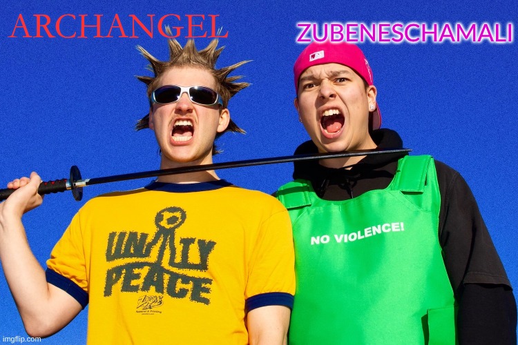 our new temp | ZUBENESCHAMALI; ARCHANGEL | made w/ Imgflip meme maker