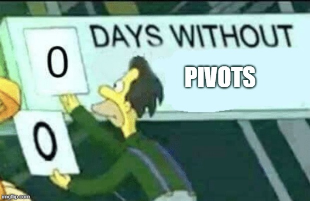 Pivots | PIVOTS | image tagged in 0 days without lenny simpsons | made w/ Imgflip meme maker