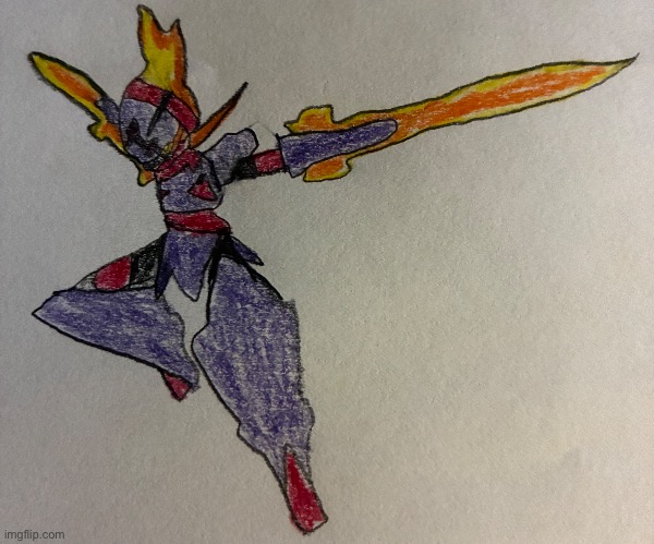 Ceruledge as Megatronus Prime/ The Fallen | image tagged in pokemon,transformers,art,fanart | made w/ Imgflip meme maker