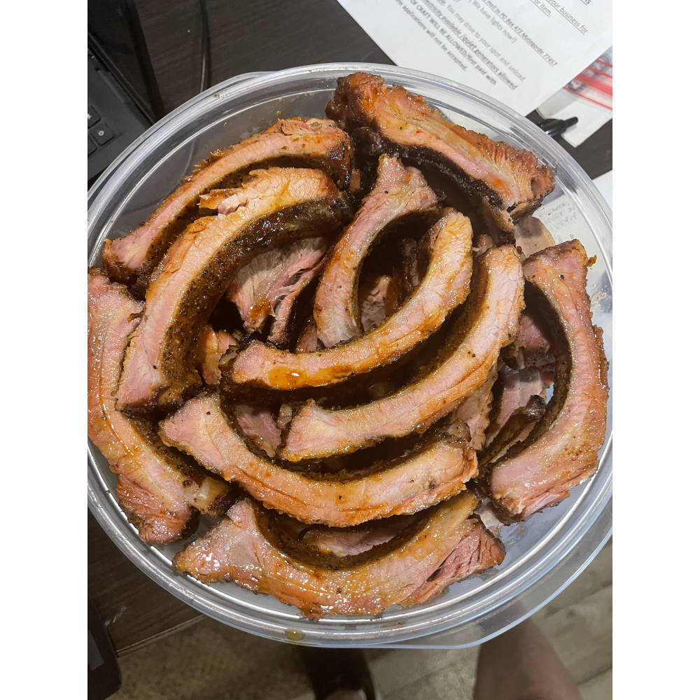 Tub of Ribs, OH-TEX FOOD SAUCE Blank Meme Template