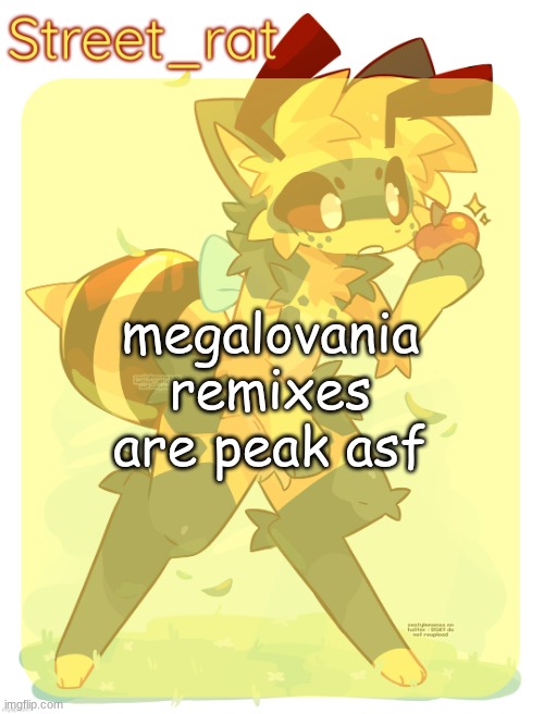 Rats beecat temp | megalovania remixes are peak asf | image tagged in rats beecat temp | made w/ Imgflip meme maker