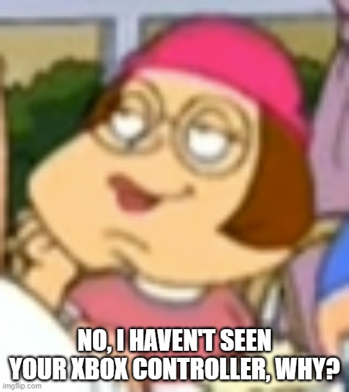 ps controller | NO, I HAVEN'T SEEN YOUR XBOX CONTROLLER, WHY? | image tagged in family guy | made w/ Imgflip meme maker