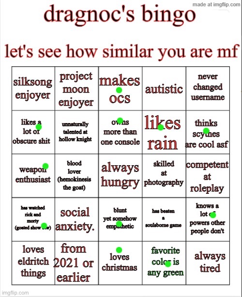 dragnoc's bingoV2 | image tagged in dragnoc's bingov2 | made w/ Imgflip meme maker