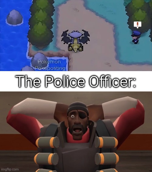 He probably didn't sign up for encountering Giratina. | The Police Officer: | image tagged in giratina,police officer | made w/ Imgflip meme maker
