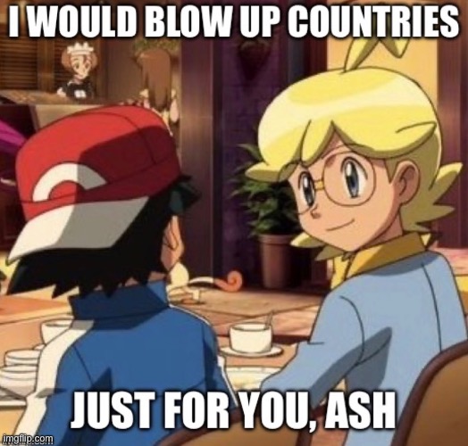 Ash and Clemont | image tagged in pokemon,pokemon memes,ash ketchum,clemont,platonic,yandere | made w/ Imgflip meme maker