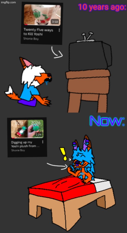 One of the yoshis killed just got unburied | 10 years ago:; Now: | made w/ Imgflip meme maker