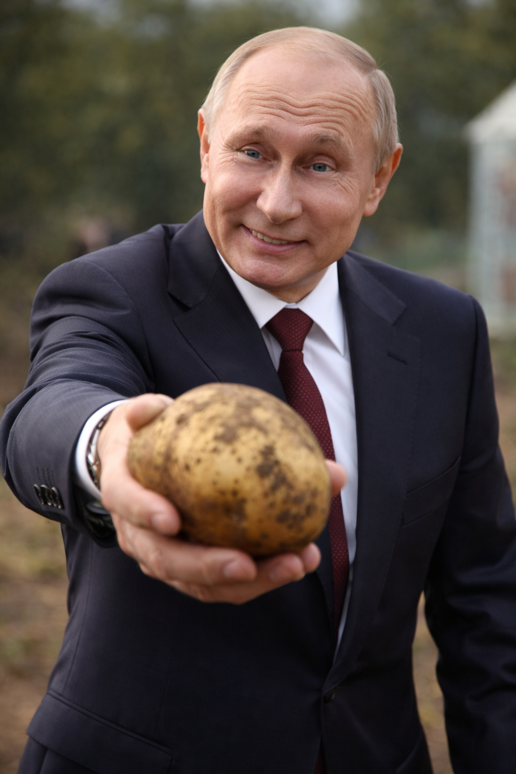 Putin rewarding Vatnik Blank Meme Template