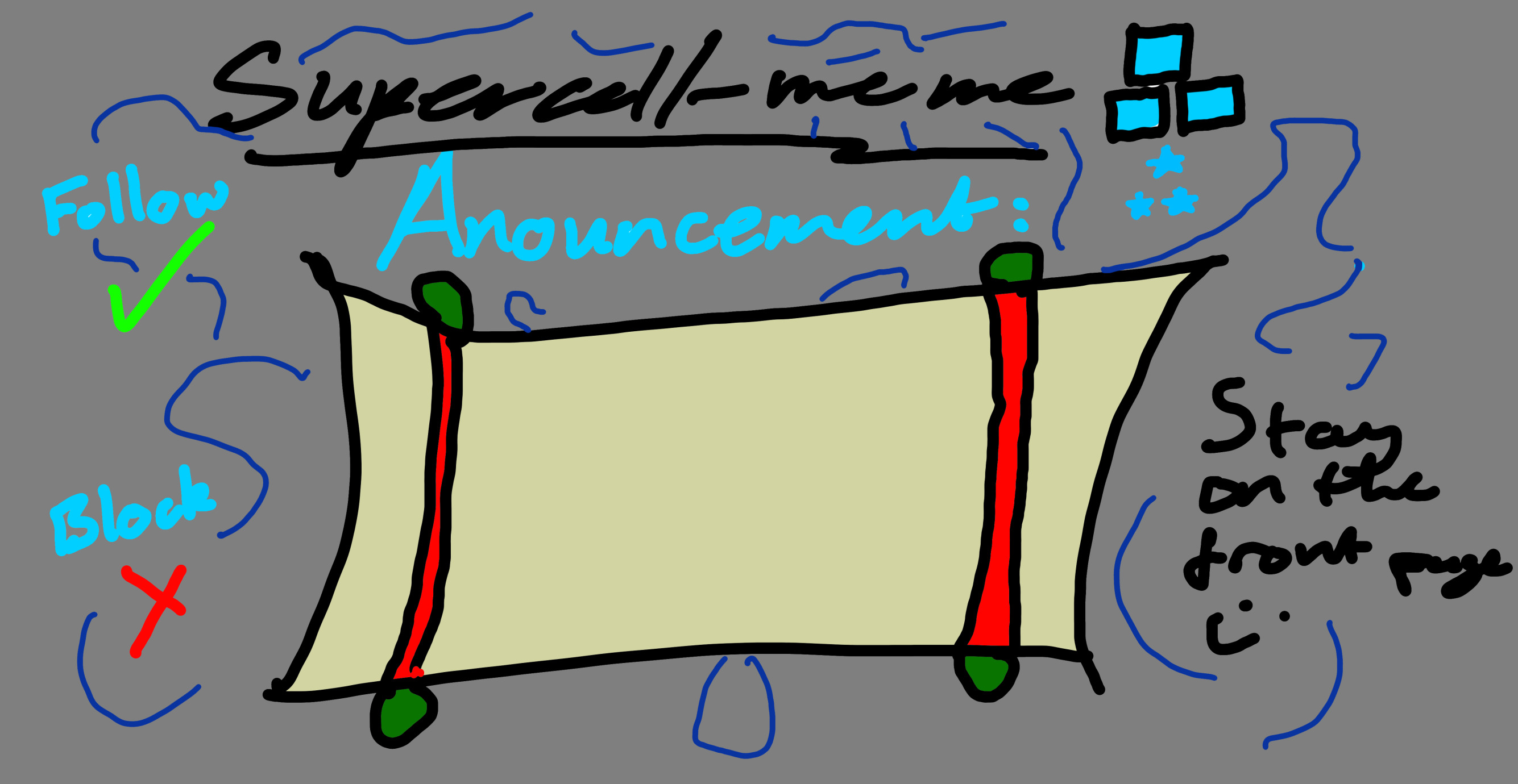 High Quality Supercell-meme announcement template Blank Meme Template