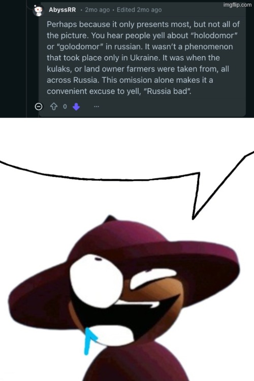 image tagged in drooling banbodi brainlet speech bubble | made w/ Imgflip meme maker