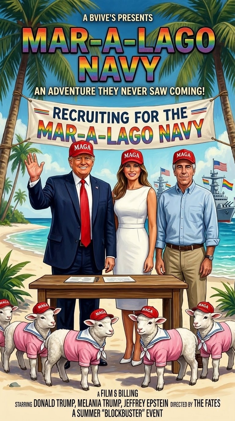 MAR-A-LAGO NAVY Blank Meme Template