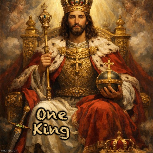 Sits at the right hand | One
King; Marko | image tagged in memes,who saysno king,there is one king,king of kings and lord of lords,savior messiah,he knows you do you know him | made w/ Imgflip meme maker