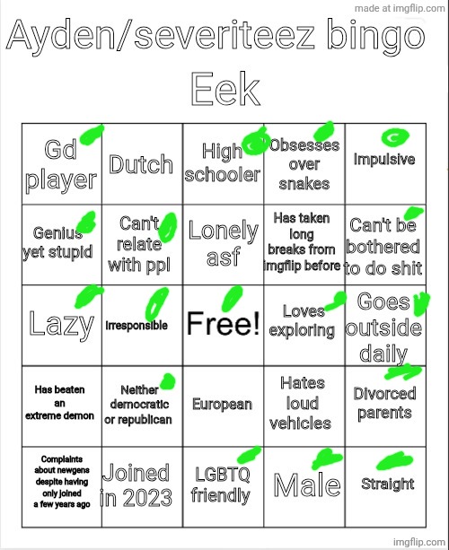 Ayden/severiteez bingo | image tagged in ayden/severiteez bingo | made w/ Imgflip meme maker
