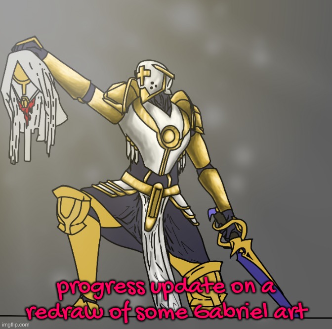 progress update on a redraw of some Gabriel art | made w/ Imgflip meme maker