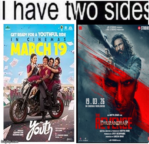 i have two sides | image tagged in i have two sides | made w/ Imgflip meme maker