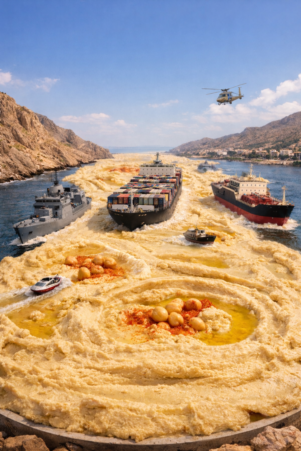 strait of hummus Blank Meme Template