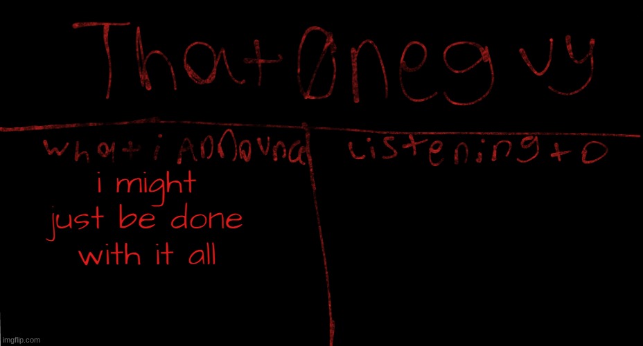 my new logo | i might just be done with it all | image tagged in my new logo | made w/ Imgflip meme maker