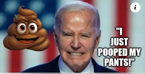 Joe Biden pooped Blank Meme Template